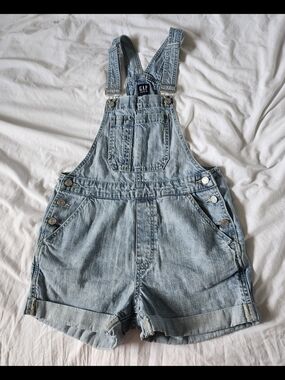 90s GAP Light Wash Denim Short Overalls